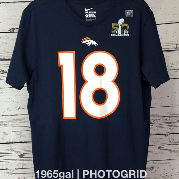 Nike Other - NWT Denver Broncos Manning Blue SuperBowl 50 Tee